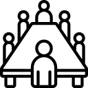 Icon showing a conferance hall