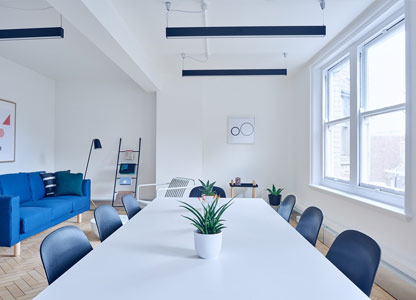 Image of a Comfortable Office Space with window close to it